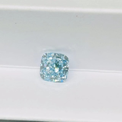 VS1 कुशन ब्रिलियंट कट सीवीडी लैब ग्रोन ब्लू डायमंड्स 3.2ct-3.6ct