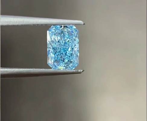 4ct 10 मोह लैब में विकसित नीले हीरे दीप्तिमान शानदार कट बड़े आकार