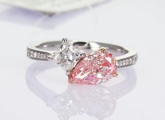 सगाई की अंगूठी शादी की अंगूठी हीरा अंगूठी रंगीन हीरे मोती चार पत्ती के कली कट