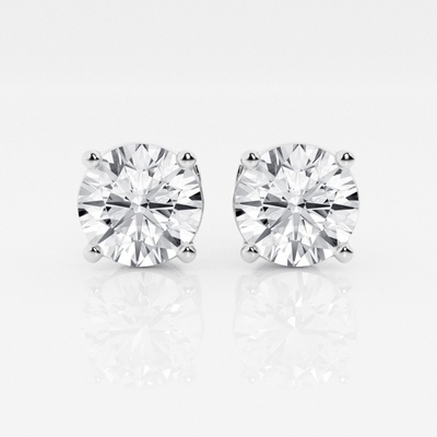 4 पंजे बालियां AU750 सीवीडी डीईएफ वीएस वीवीएस गोल लैब उगाया सिंथेटिक हीरे आईजीआई प्रमाणित