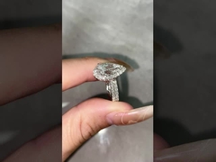 डबल बैंड्स हीरा अंगूठी मोती हीरा अंगूठी सगाई की अंगूठी शादी की अंगूठी प्रयोगशाला में पले हुए हीरे की अंगूठी